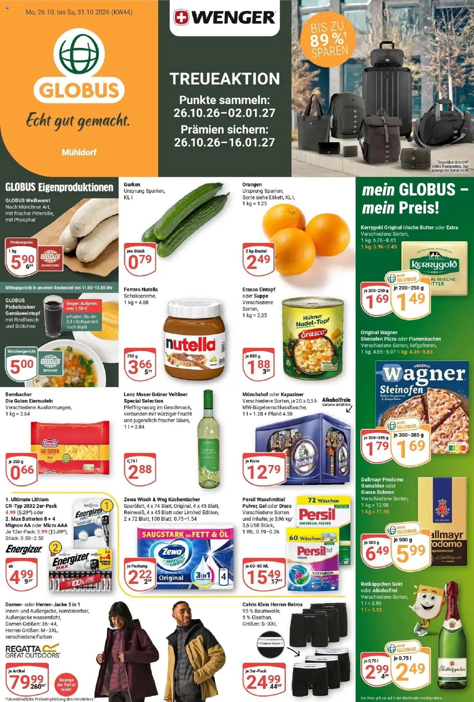 Vorschau von dem Prospekt des Geschäftes Globus, gültig ab dem 26.10.2026