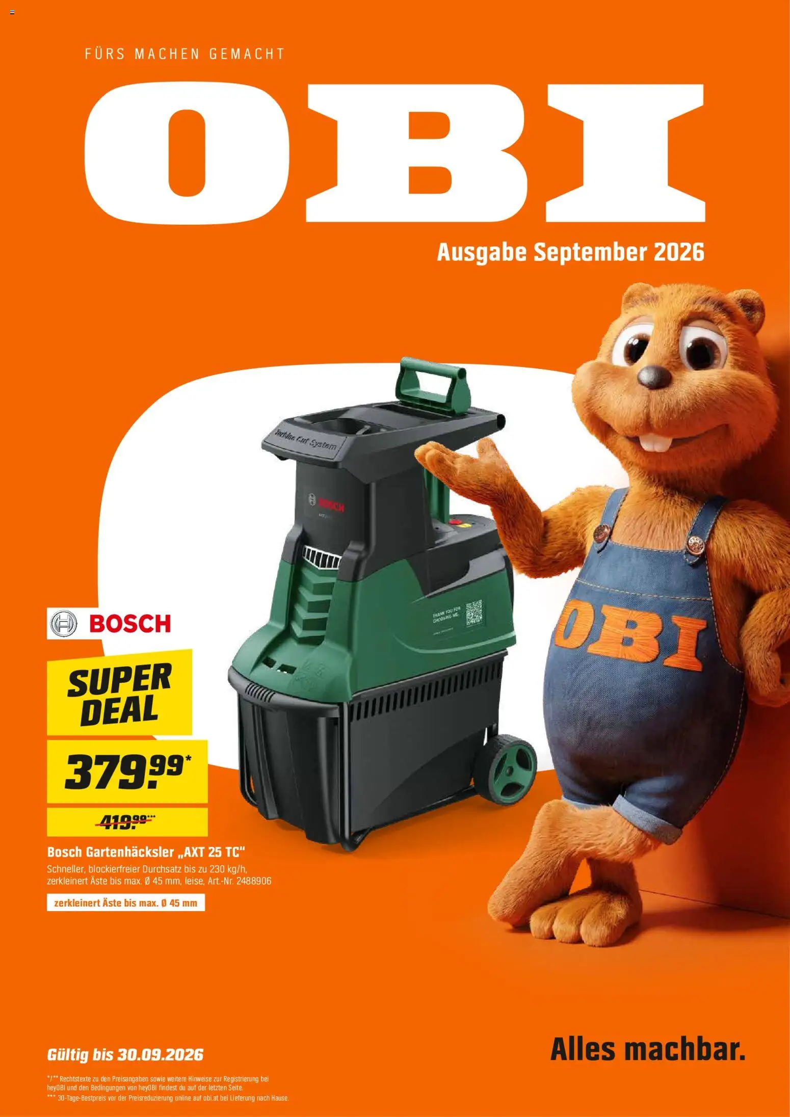 Vorschau der Angebote: OBI OBI Flugblatt gültig ab 01.09.2026