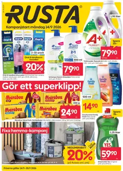 Förhandsgranska reklamblad Rusta erbjudanden från butik Rusta gäller från 14/09/2026