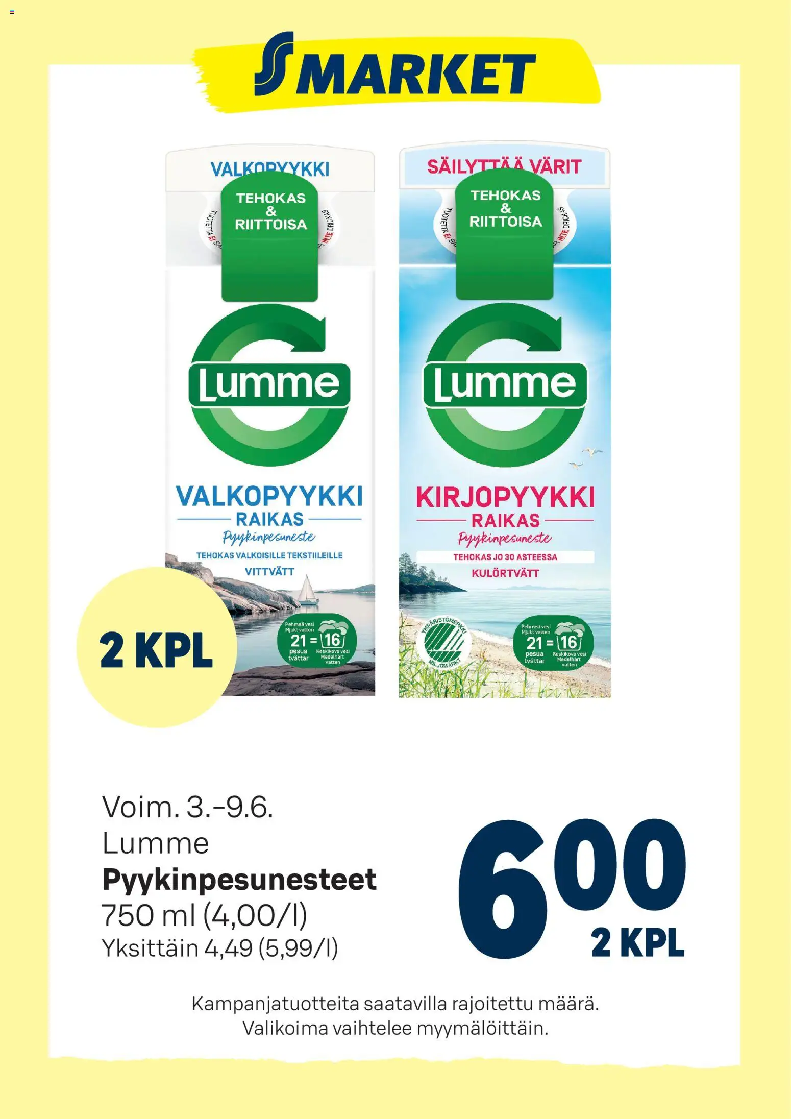 Kaupan S-market S-market tarjoukset Lumme esikatselu, voimassa 03/06/2026