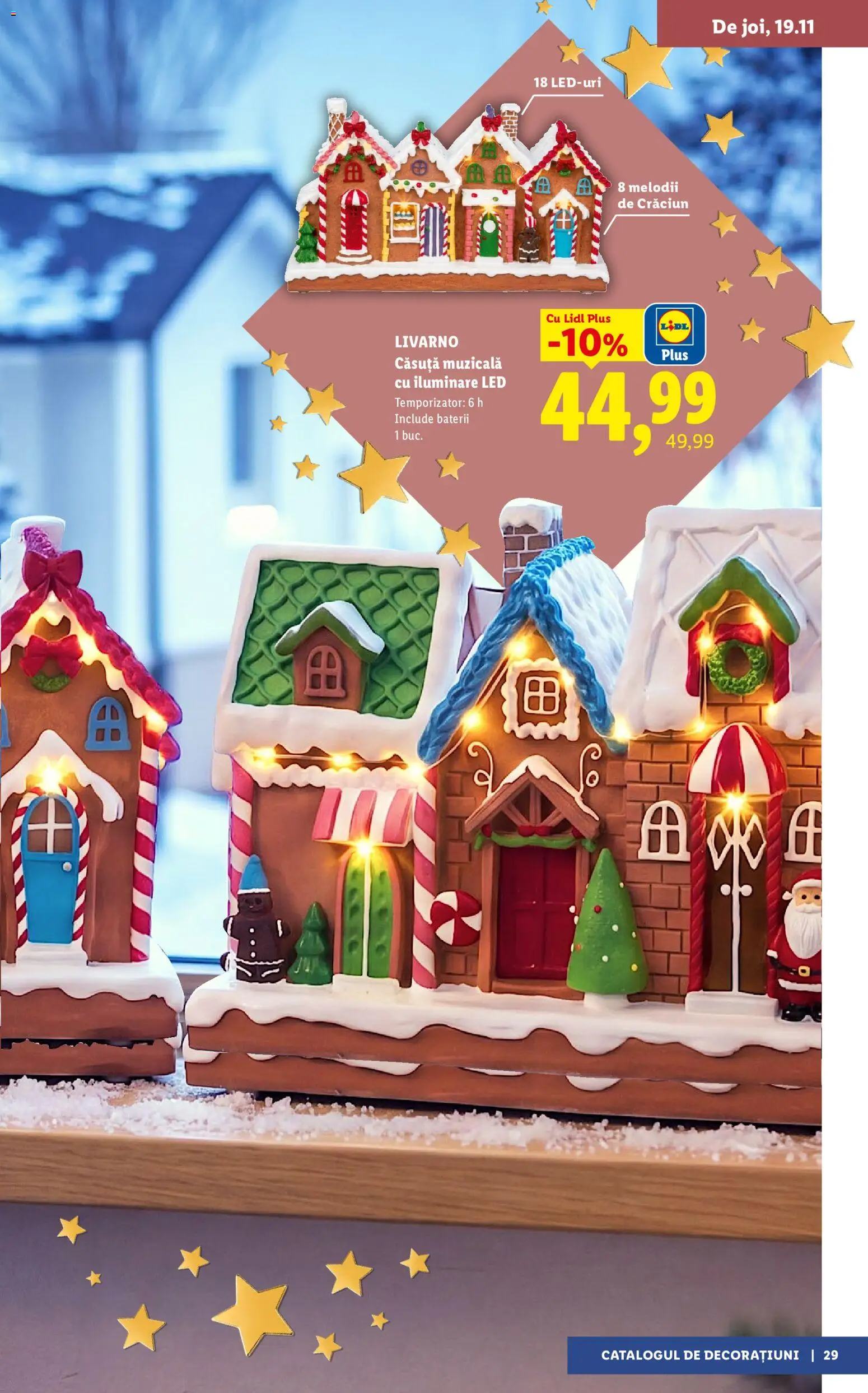 Previzualizarea de cataloage: Lidl Lidl Catalog Decorațiuni valabil de la 05.11.2026 - LED, Plus, Baterii, Casuta