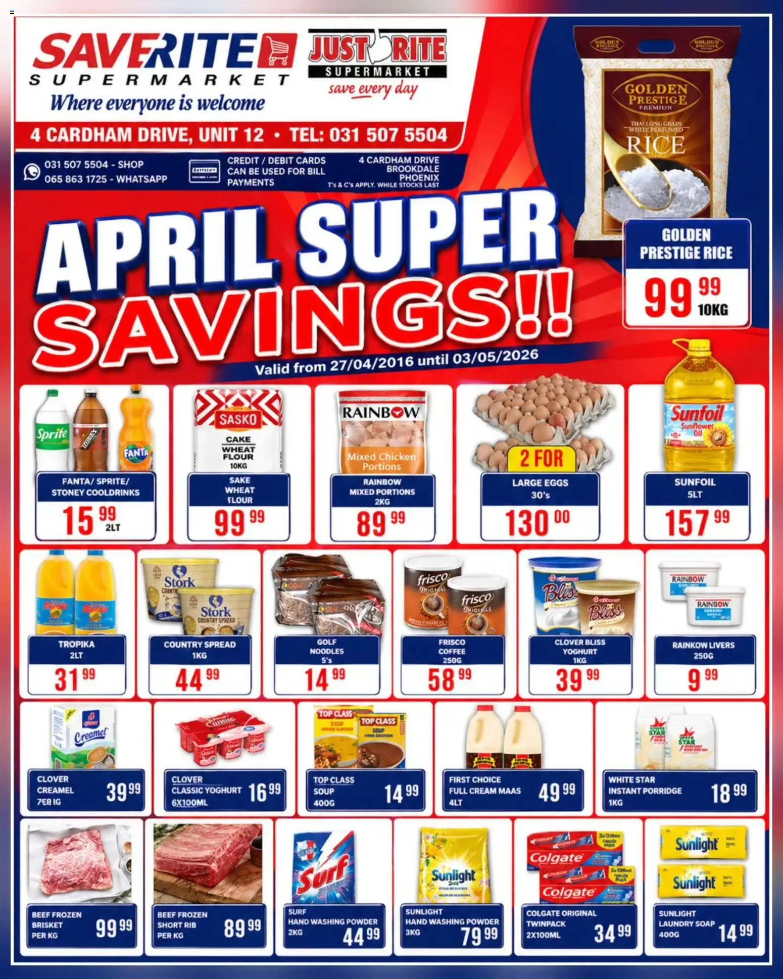 Saverite Specials from 27/04 - 03/05/2026