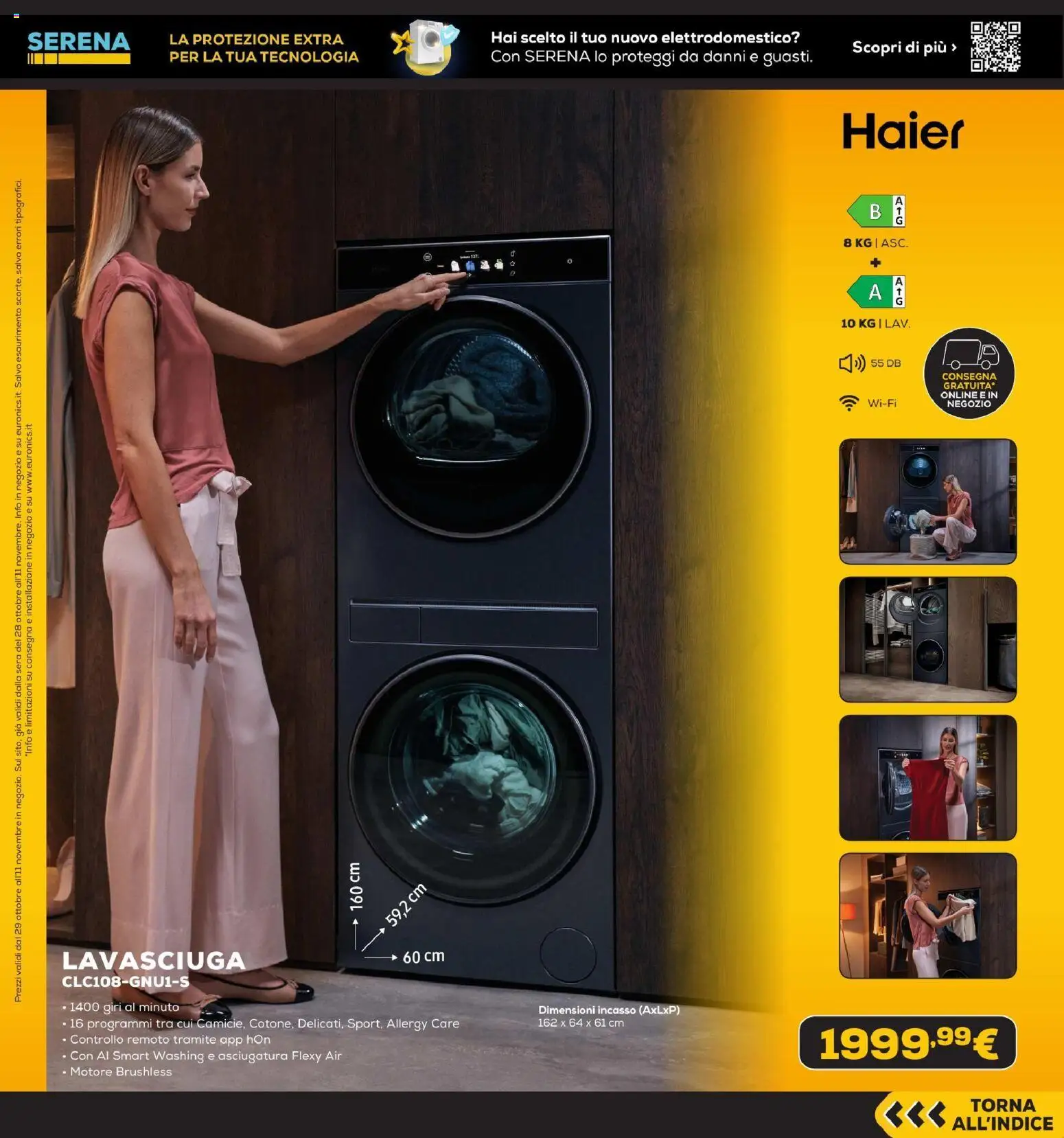Anteprima dell'opuscolo Euronics Black Friday dal negozio Euronics valido da 29/10/2026 - Lavasciuga