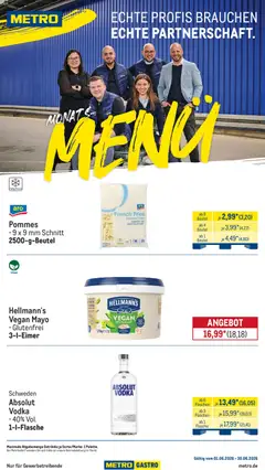 Vorschau von dem Prospekt des Geschäftes Metro, gültig ab dem 01.06.2026