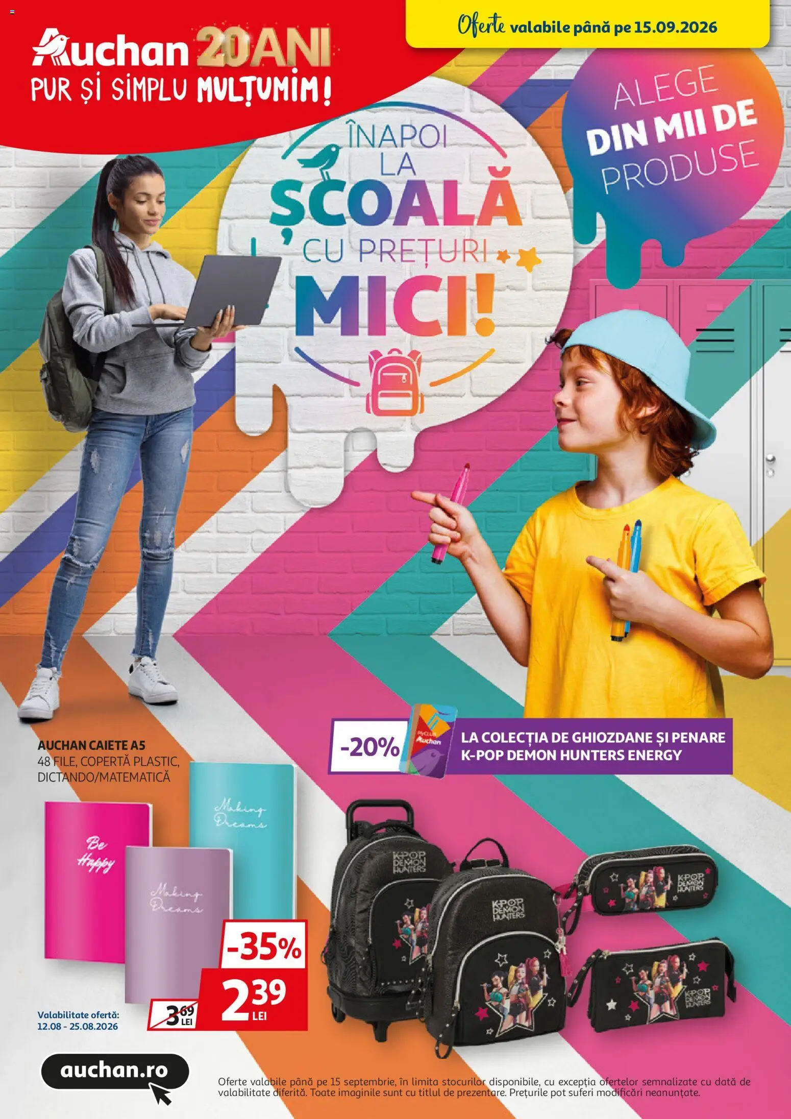 Previzualizarea de cataloage: Auchan Auchan Catalog Back to School valabil de la 17.08.2026 - Mici