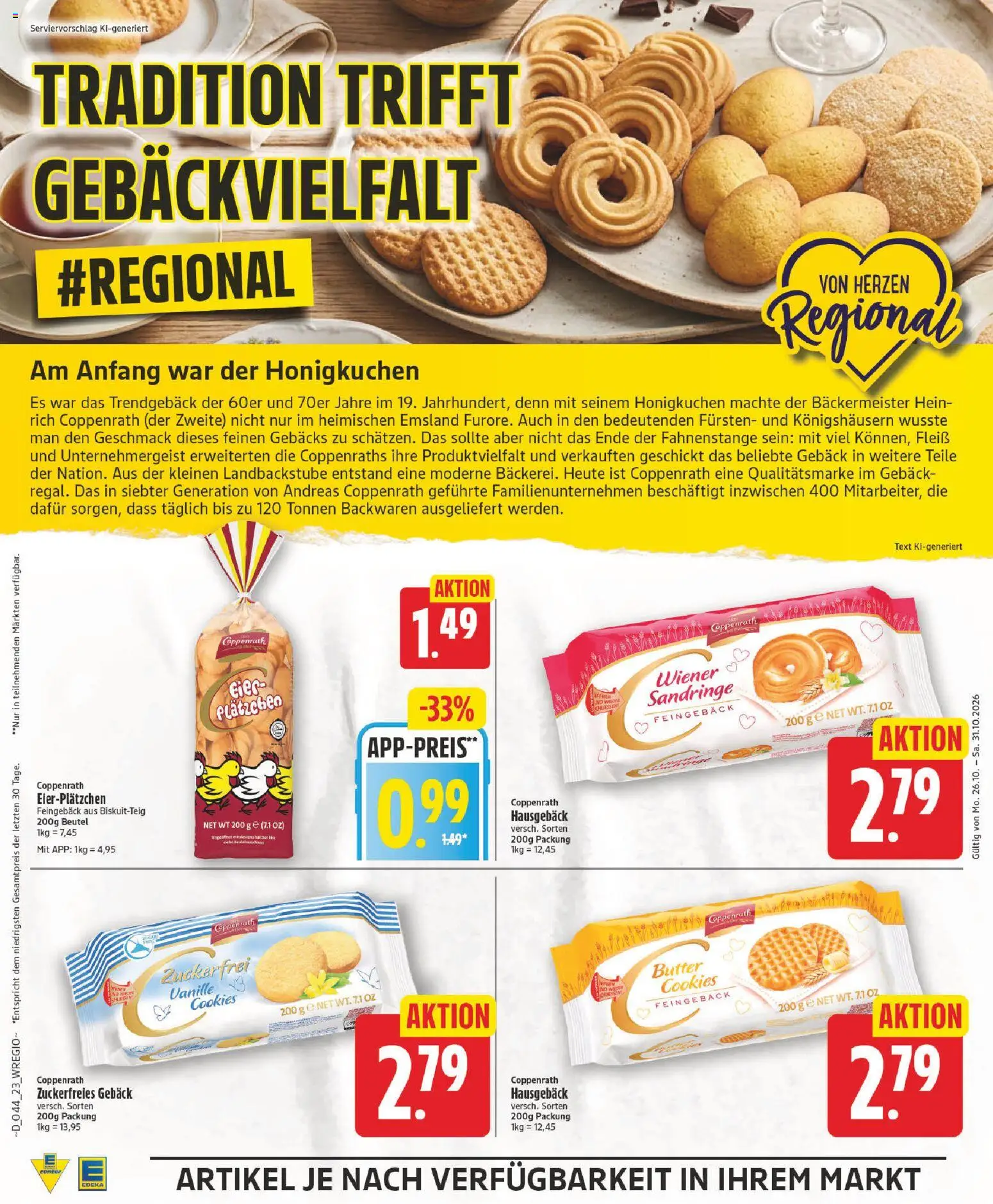 Vorschau von dem Prospekt des Geschäftes Elli Markt, gültig ab dem 26.10.2026 - Butter, Vanille