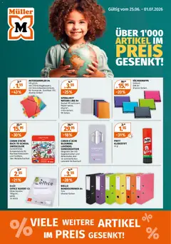Vorschau des Merkblatts Müller aktionen Schreibware vom Shop Müller gültig von 25.06.2026 bis 01.07.2026