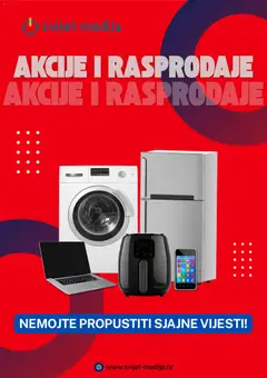 Pregled letka Svijet medija Katalog trgovine Svijet medija vrijedi od 23.10.2026