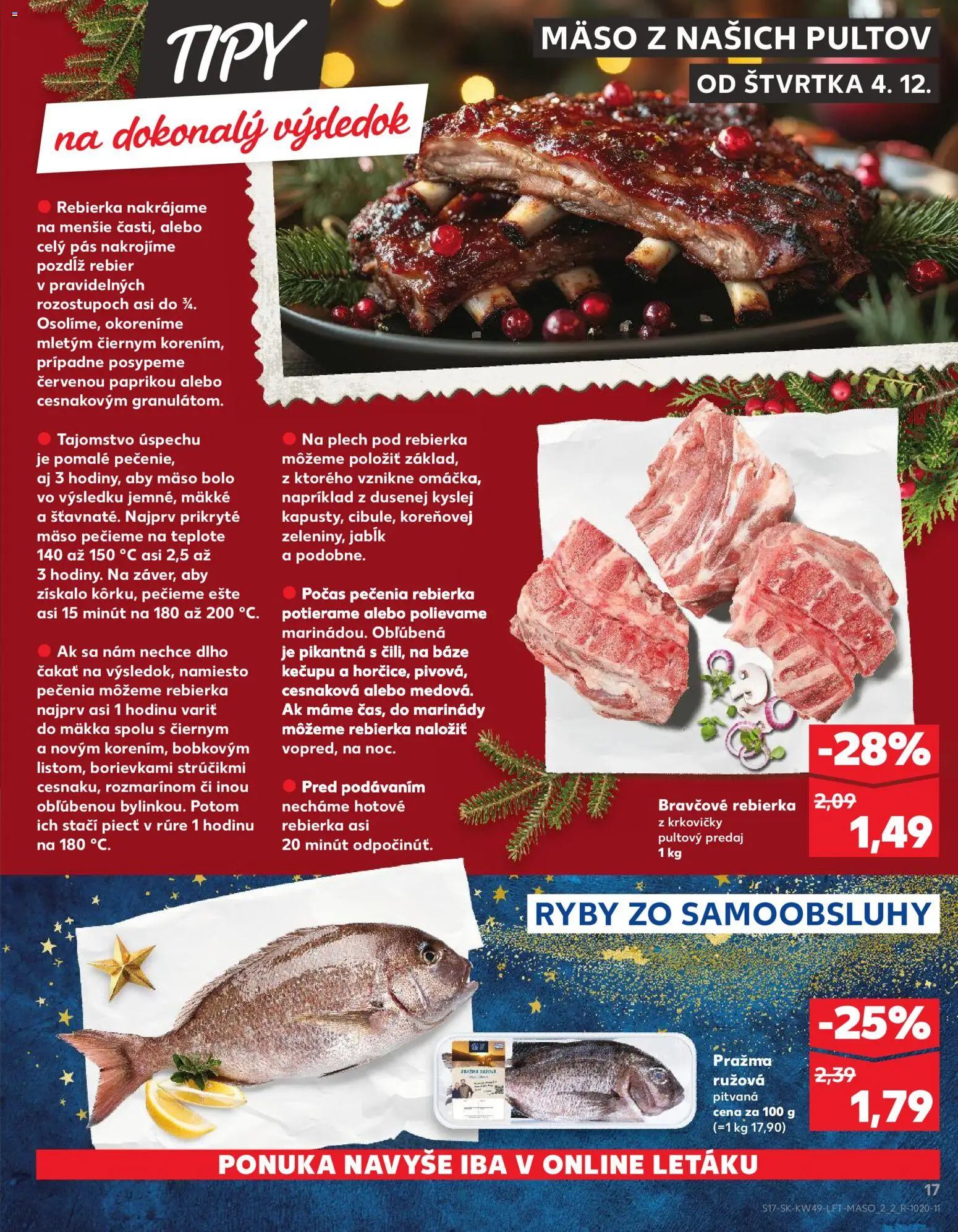 Náhľad Kaufland letáku platného od 04.12.2025 - Mäso, Ryby, Pás