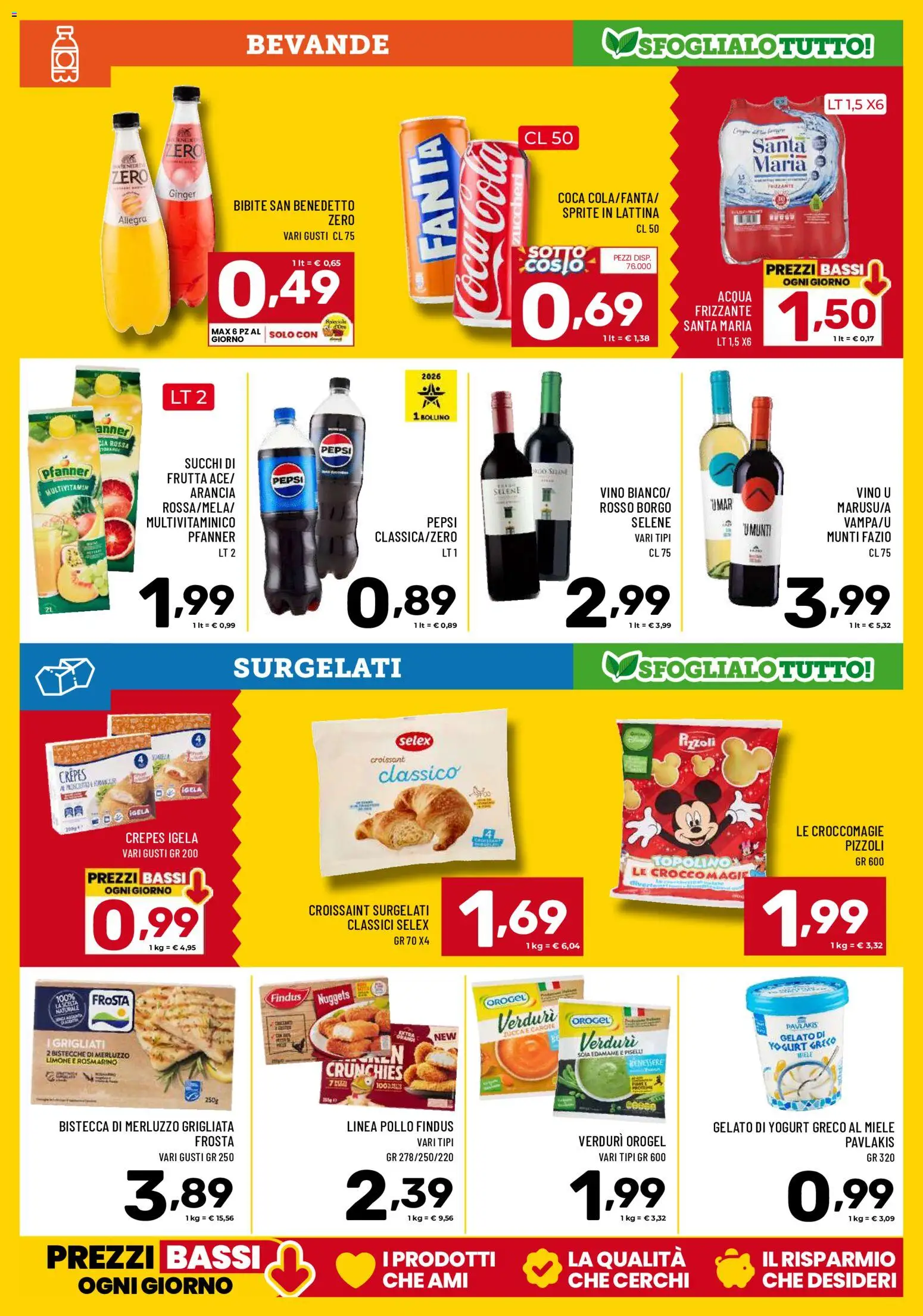 Anteprima dell'opuscolo Il Centesimo volantino dal negozio Il Centesimo valido da 23/10/2026 - Gelato, Acqua, Vino, Pollo, Frutta, Piselli, Croissant, Fanta