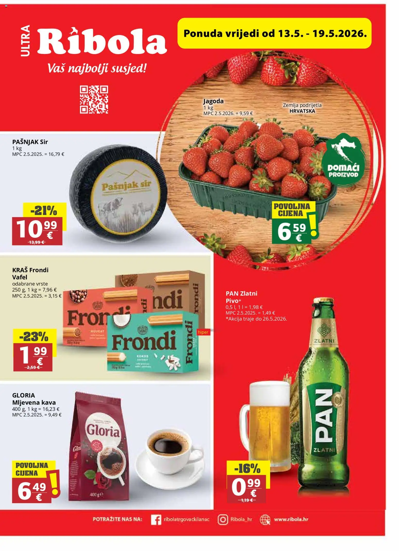Pregled letka Ribola Katalog trgovine Ribola vrijedi od 13.05.2026