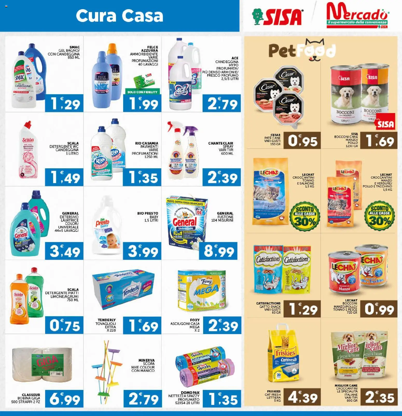 Anteprima dell'opuscolo SISA volantino Mercadò dal negozio SISA valido da 29/10/2026 - Pesce, Pollo, WC, Piatti, Salmone, Sale, Detergente, Specialità