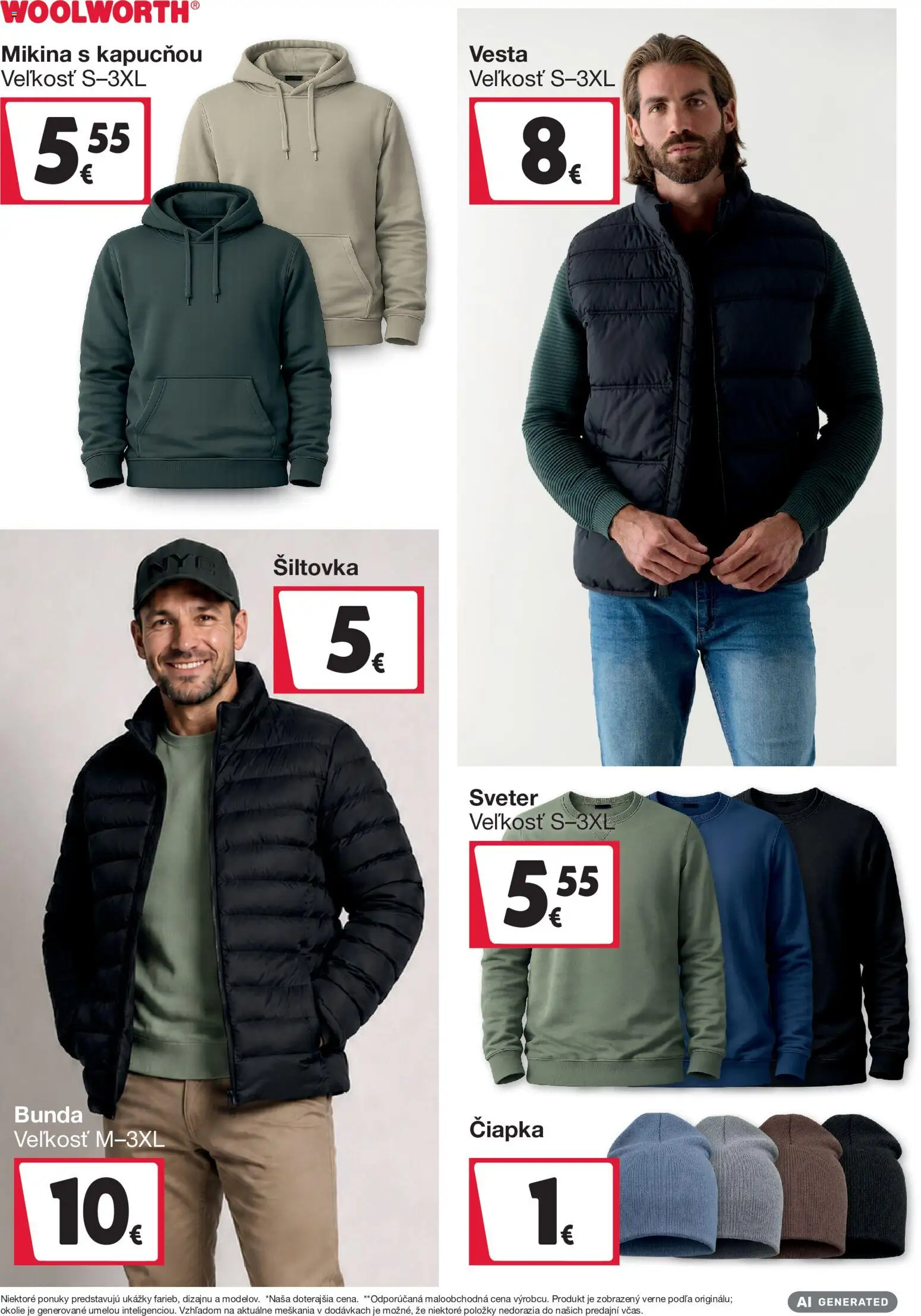 Náhľad Woolworth letáku platného od 11.09.2026 - Mikina, Bunda, Vesta, Sveter, Čiapka