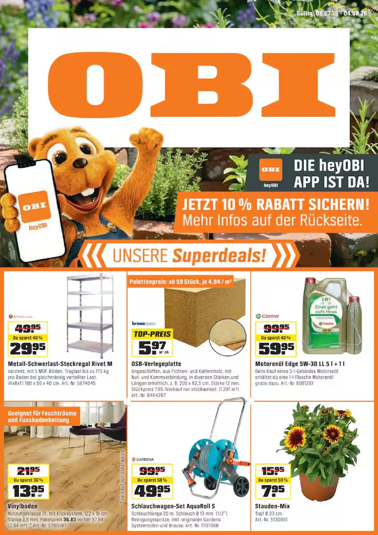 Vorschau des Merkblatts OBI aktionen vom Shop OBI gültig von 08.07.2026 bis 04.08.2026