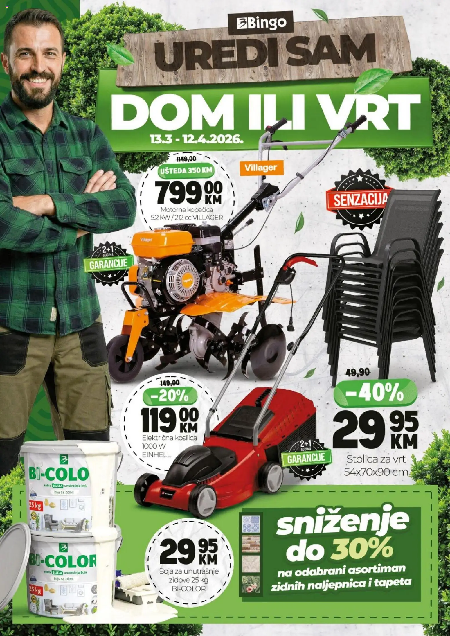 Pregled letka Bingo uredi sam dom ili vrt trgovine Bingo vrijedi od 13.03.2026