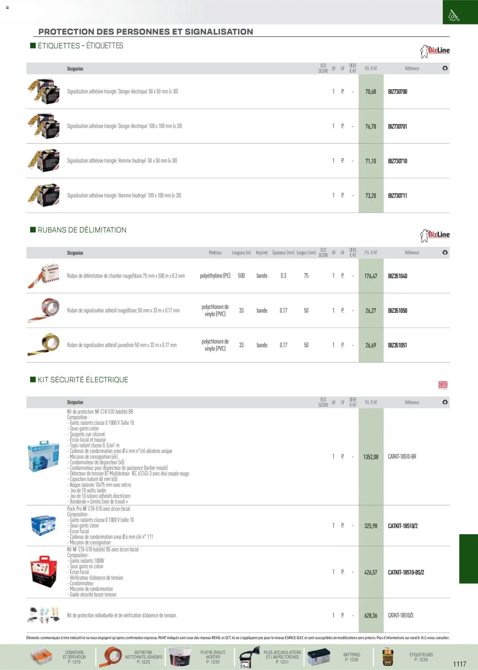 Prévisualisation de Brochure EPI, mesure, outillage, fixations et consommables du magasin Rexel formulaire valide 18/11/2025 - Tapis, Gants, Clé, Cadenas, Outils, Coton, Nappe, Étui
