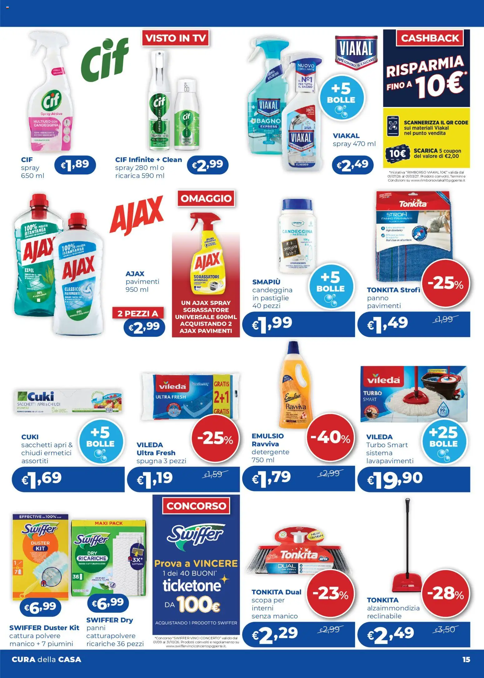 Anteprima dell'opuscolo Acqua e Sapone volantino 12/2026 dal negozio Acqua e Sapone valido da 03/09/2026 - Bagno, Scopa, Profumo, Candeggina, Spugna, Sgrassatore, Detergente, Panni