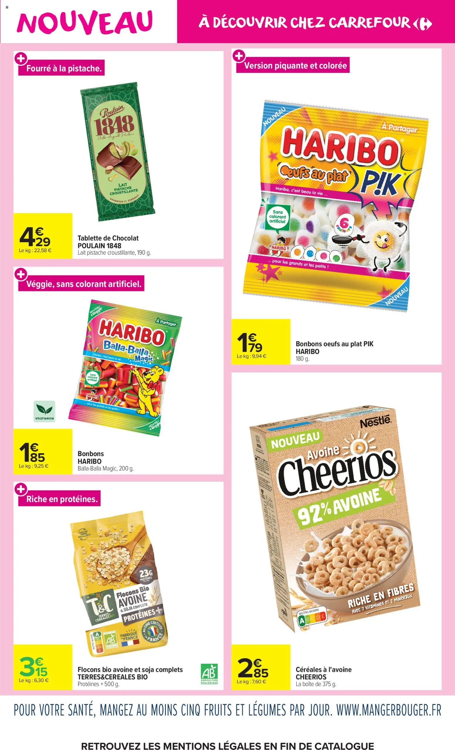 Prévisualisation de Carrefour Market Innos novembre du magasin Carrefour Market formulaire valide 03/11/2026 - Chocolat, Fruits, Œufs, Lait, Bonbons Haribo, Céréales, Flocons, Tablette de chocolat
