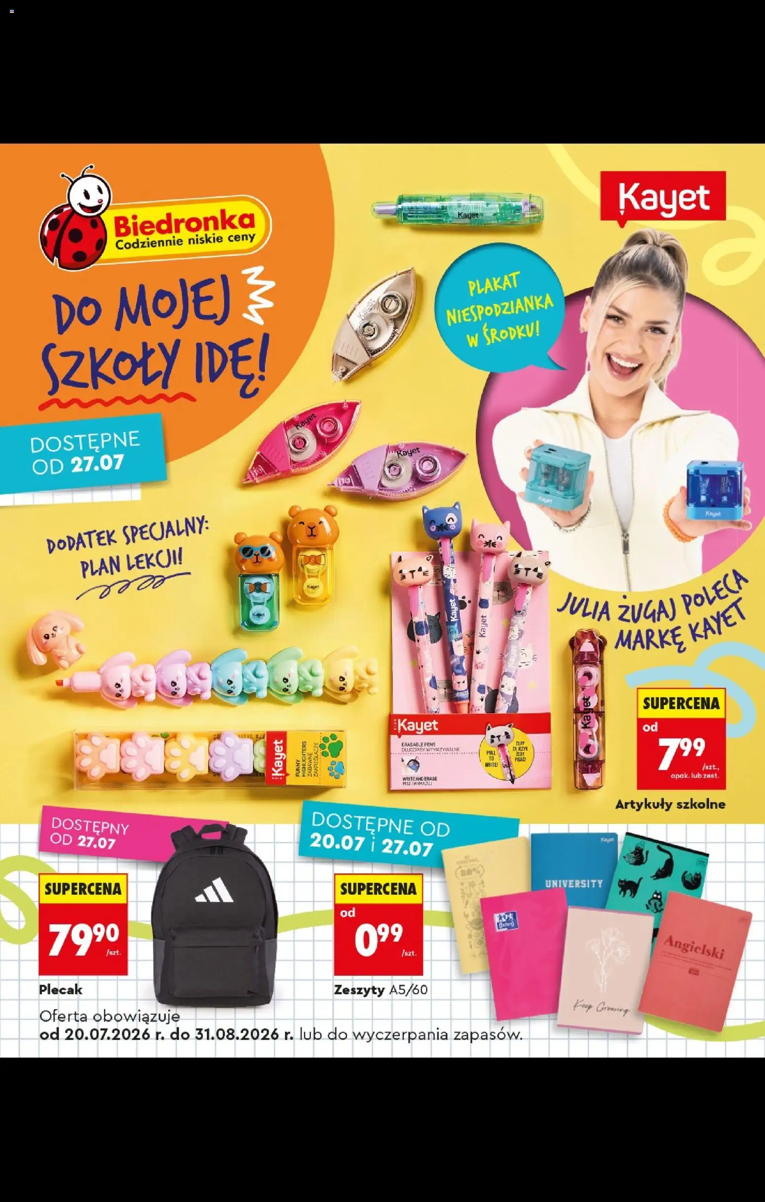 Náhled nabídky: Biedronka Polsko Biedronka Polsko leták - Do mojej szkoły idę oferta platný od 20.07.2026