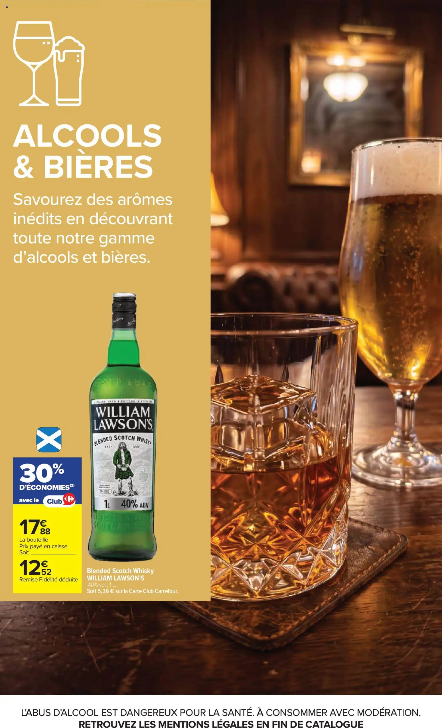 Prévisualisation de Carrefour Vos promos du quotidien du magasin Carrefour formulaire valide 27/10/2026 - Whisky, Alcools, Bouteille
