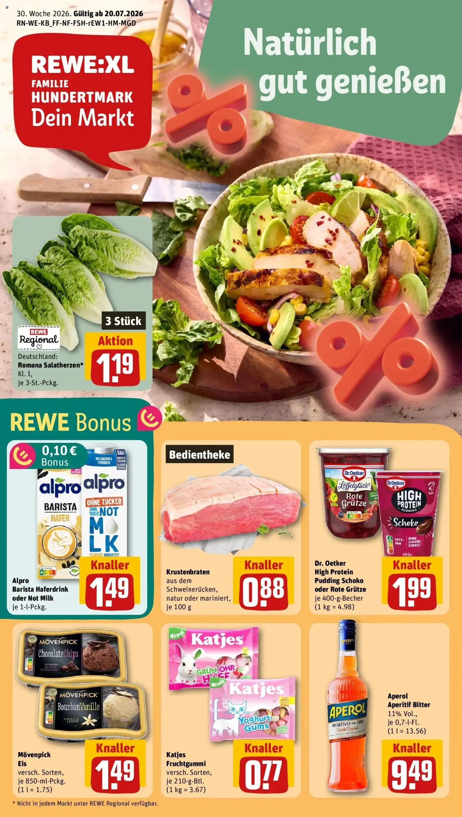 Vorschau von dem Prospekt des Geschäftes Rewe, gültig ab dem 20.07.2026