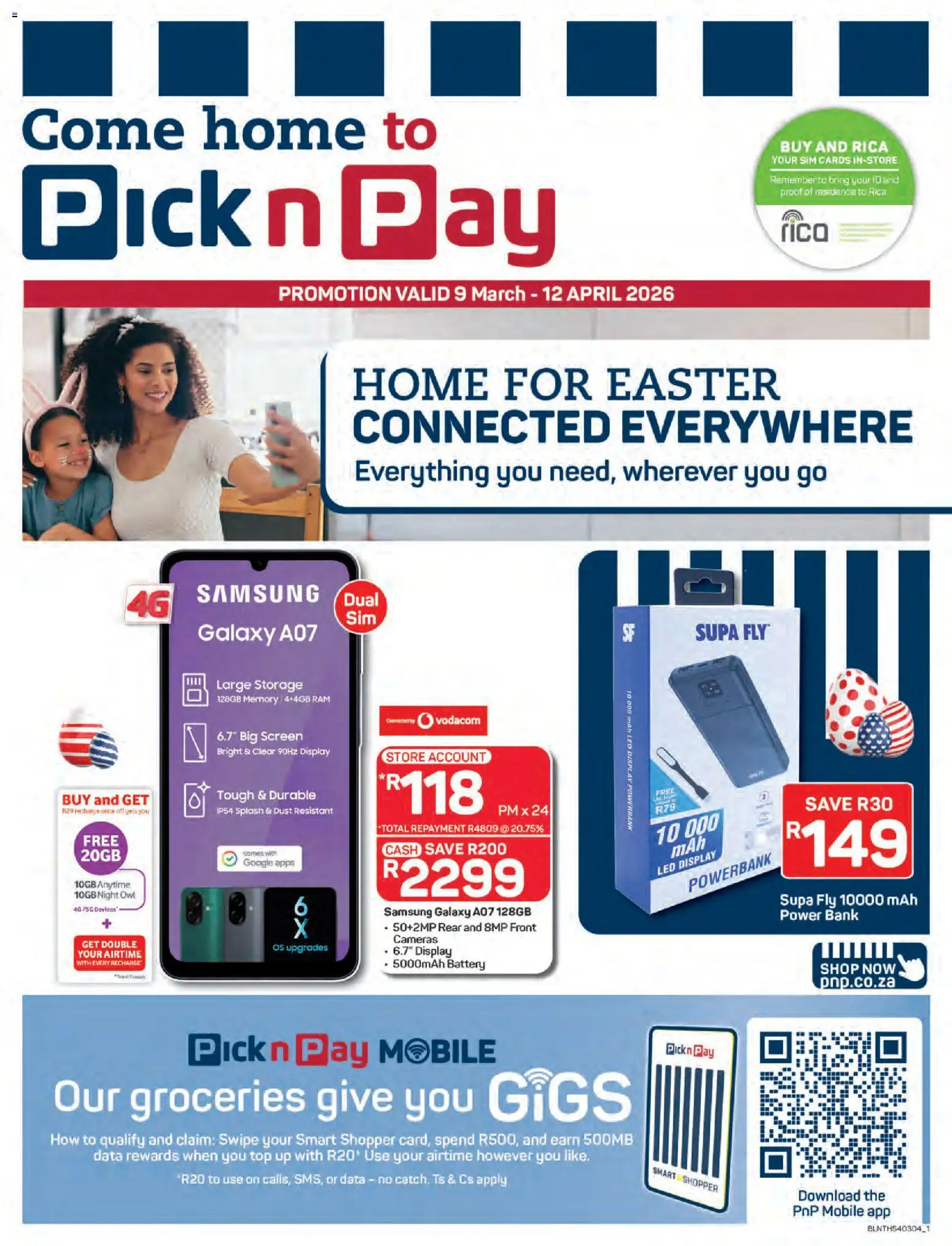Preview of Pick n Pay flyer valid from 09/03/2026 - Battery, Data, Powerbank, Sim