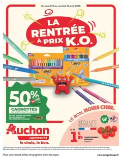Prévisualisation de Auchan - Rentrée prix KO supers du magasin Auchan formulaire valide 11/08/2026