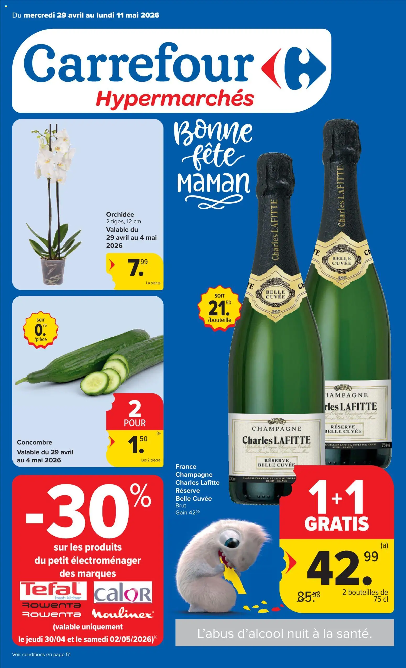 Voorbeeld van Carrefour Folder de la semaine 18 van winkel Carrefour geldig vanaf 29/04/2026 - La, Champagne, Orchidee