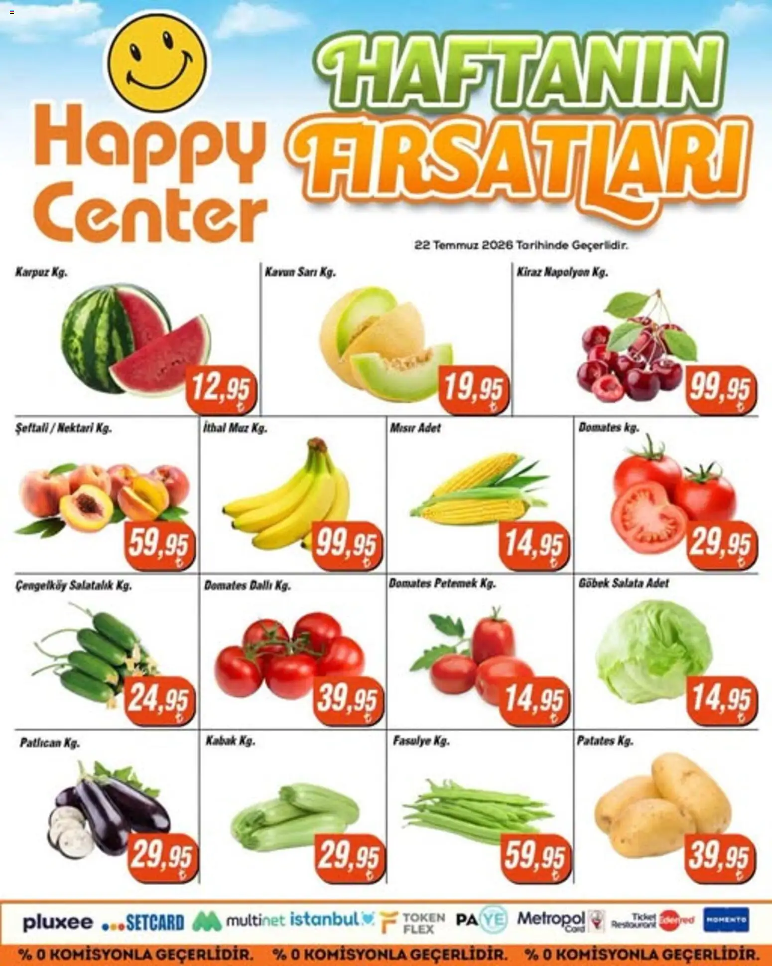 Happy Center Happy Center - Manav 22.07.2026 - Broşürünün önizlemesi