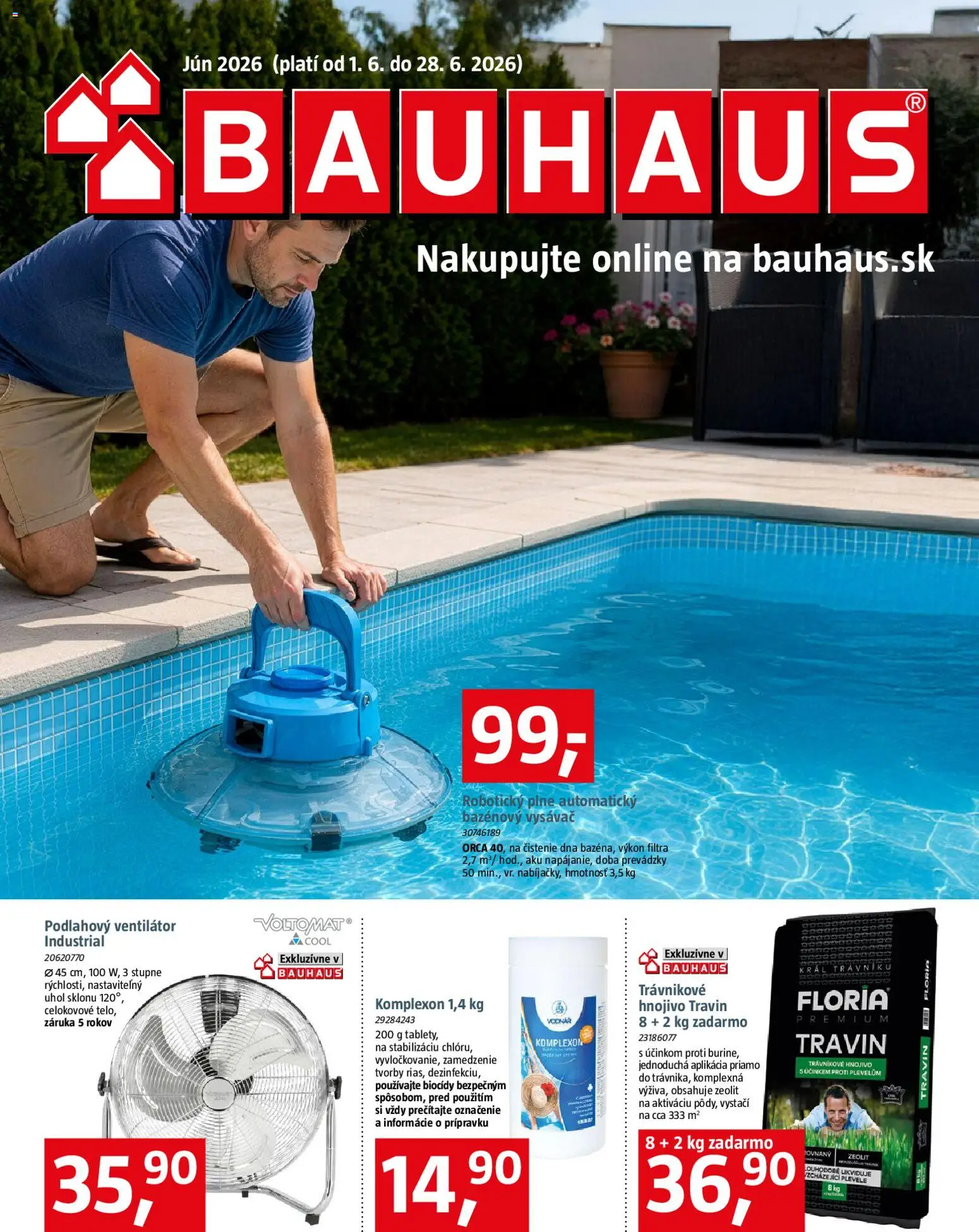 Náhľad Bauhaus letáku platného od 01.06.2026 - Vysávač, Ventilátor, Aku, Bazénový vysávač