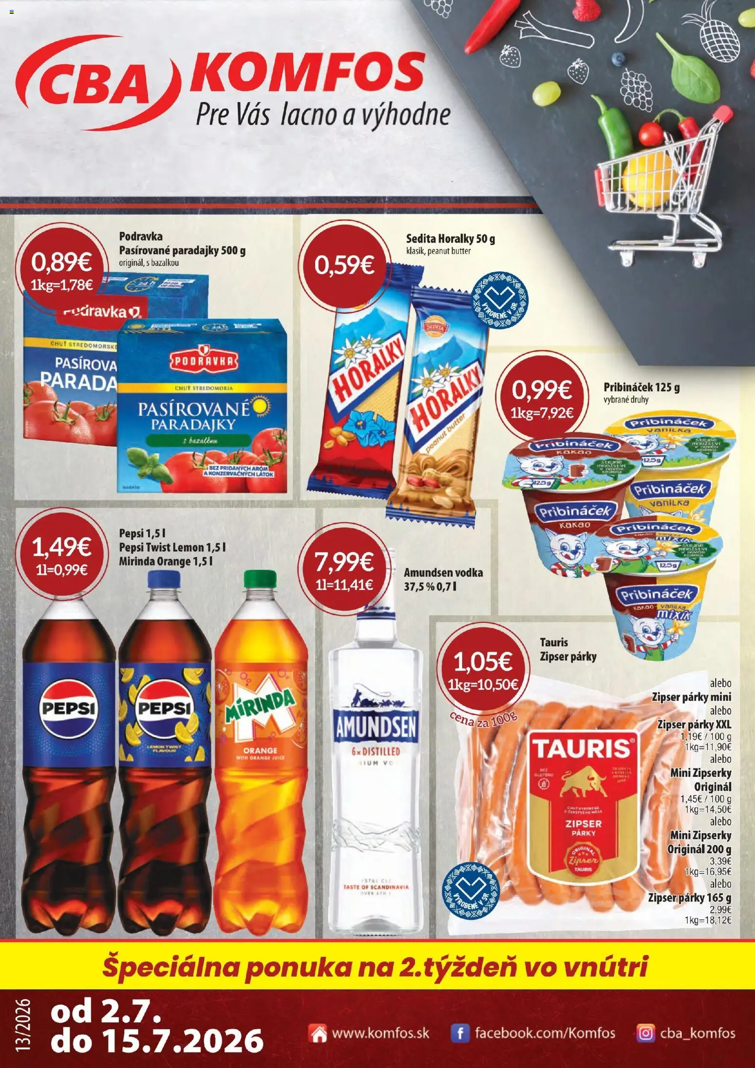 Náhľad CBA Komfos letáku platného od 02.07.2026