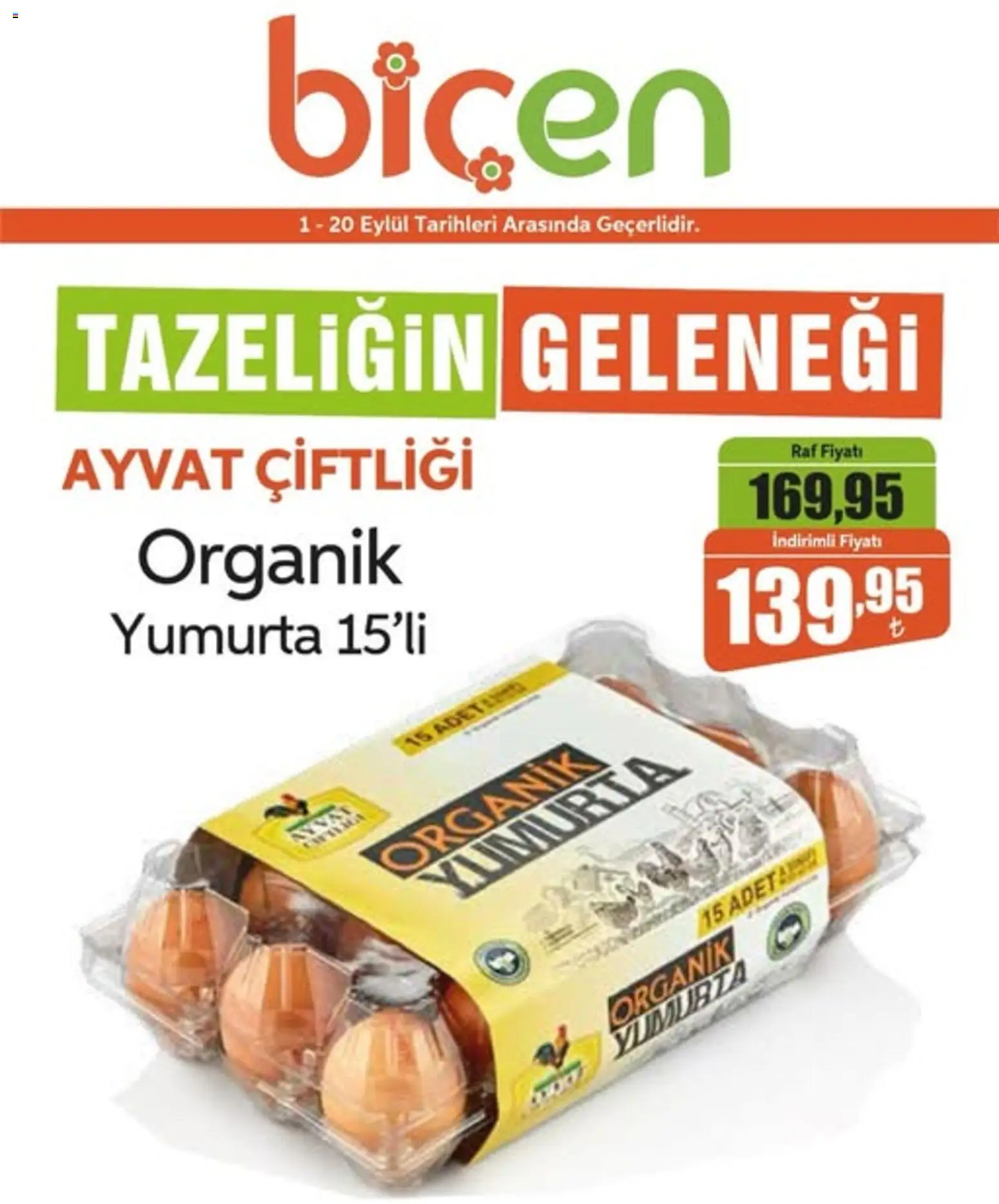 Biçen Market Biçen Market İndirim 01.09.2026 - Broşürünün önizlemesi - Yumurta, Raf