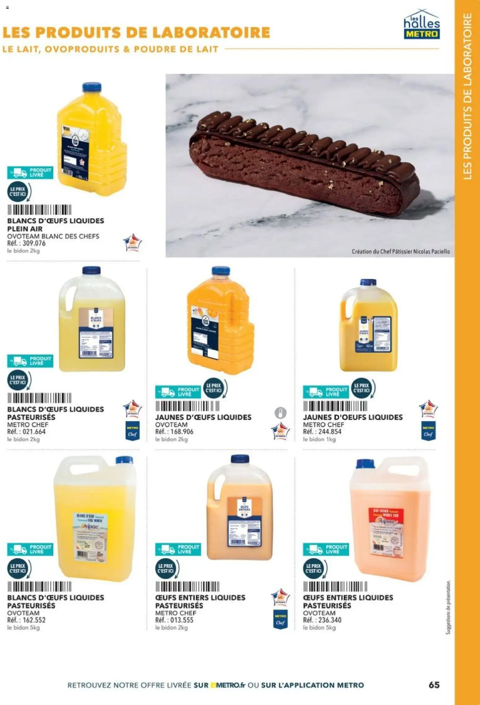 Prévisualisation de Boulangers Pâtissiers du magasin METRO formulaire valide 30/04/2026 - Livre, Œufs, Lait, Mètre, Poudre