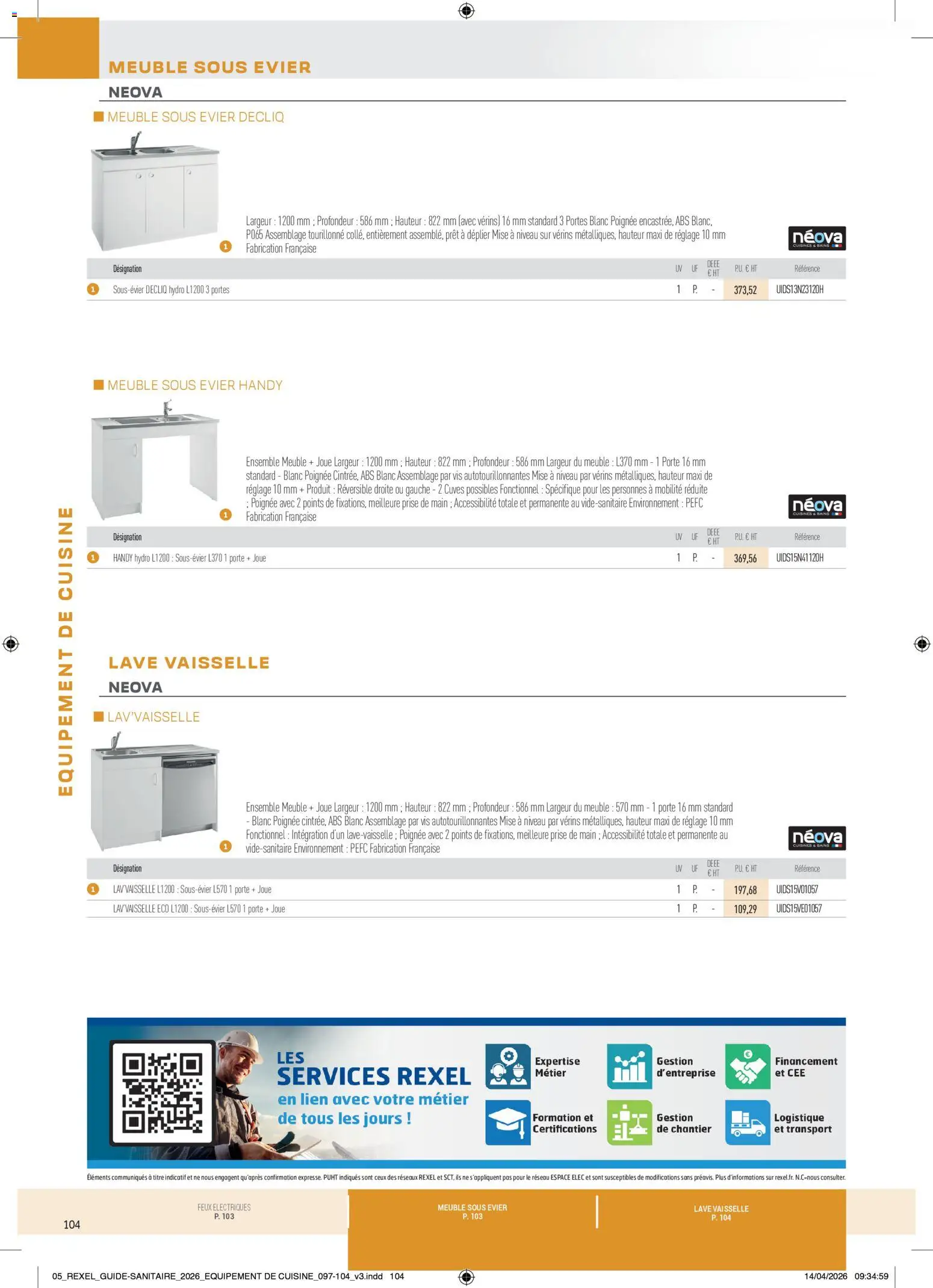 Prévisualisation de Rexel - Brochure Sanitaire du magasin Rexel formulaire valide 20/04/2026 - Meuble, Porte, Vaisselle, Prise, Portes