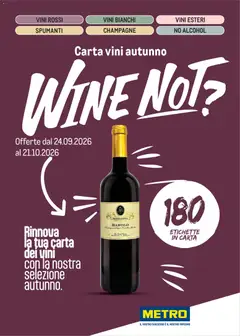Anteprima dell'opuscolo Metro volantino Carta Vini Autunno dal negozio Metro valido da 24/09/2026