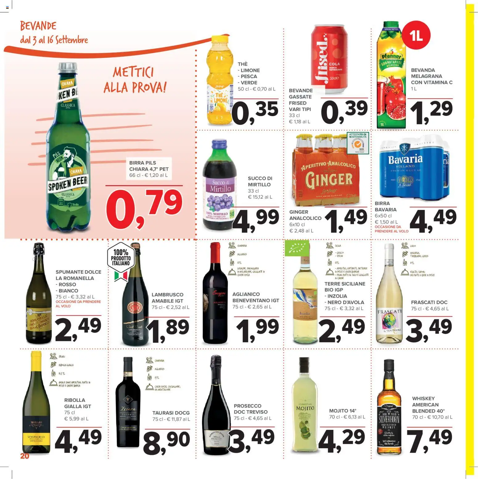Anteprima dell'opuscolo Todis volantino Campania - Calabria dal negozio Todis valido da 03/09/2026 - Pesce, Limone, Carne, Piatti, Prosecco, Sugo, Spumante, Bevande