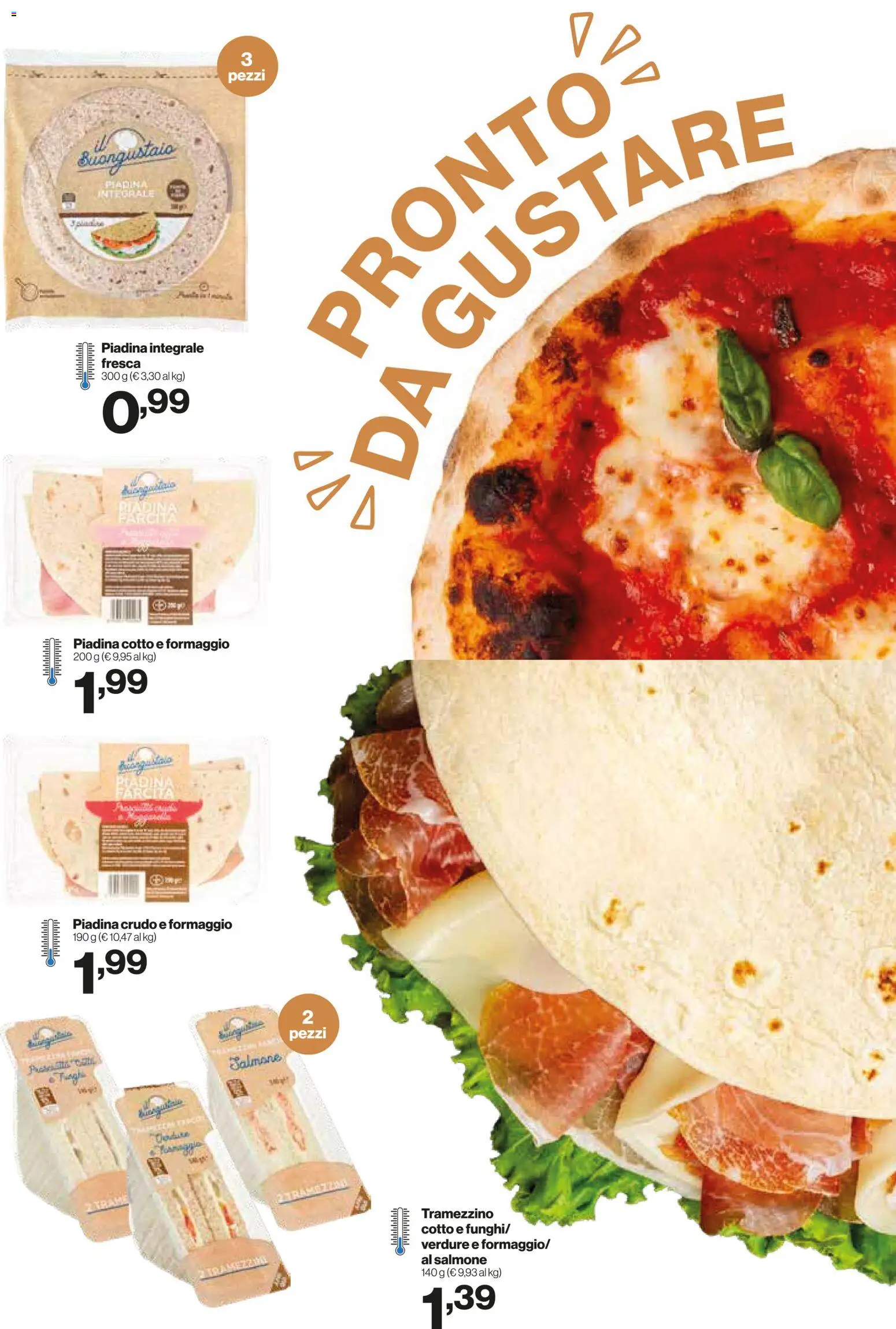 Anteprima dell'opuscolo IN's volantino dal negozio IN's valido da 09/09/2026 - Piadina, Formaggio, Salmone, Tramezzino, Verdure