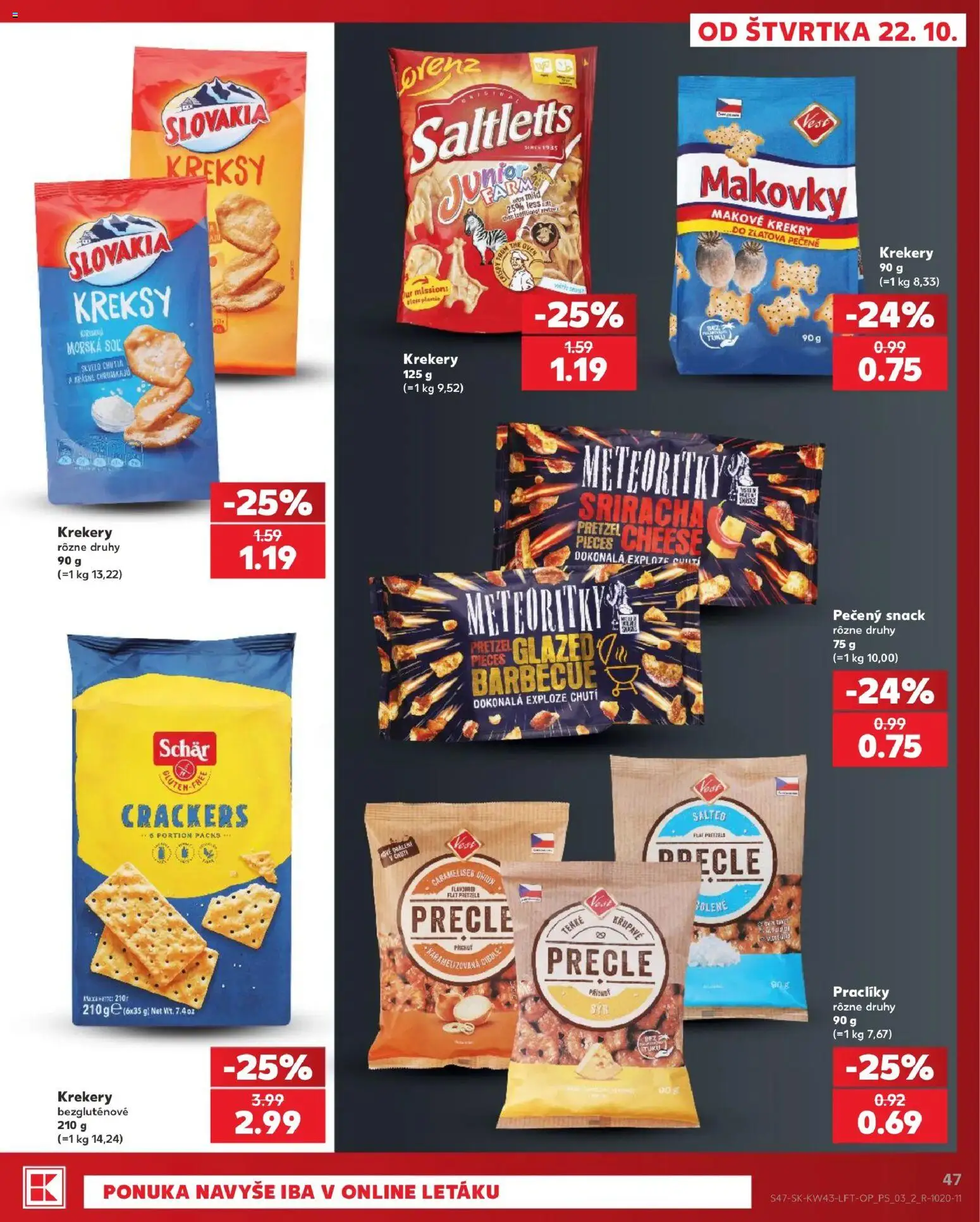 Náhľad Kaufland letáku platného od 22.10.2026 - Soľ, Krekry
