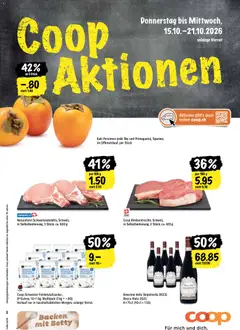Vorschau des Merkblatts Coop aktionen vom Shop Coop gültig von 15.10.2026 bis 21.10.2026