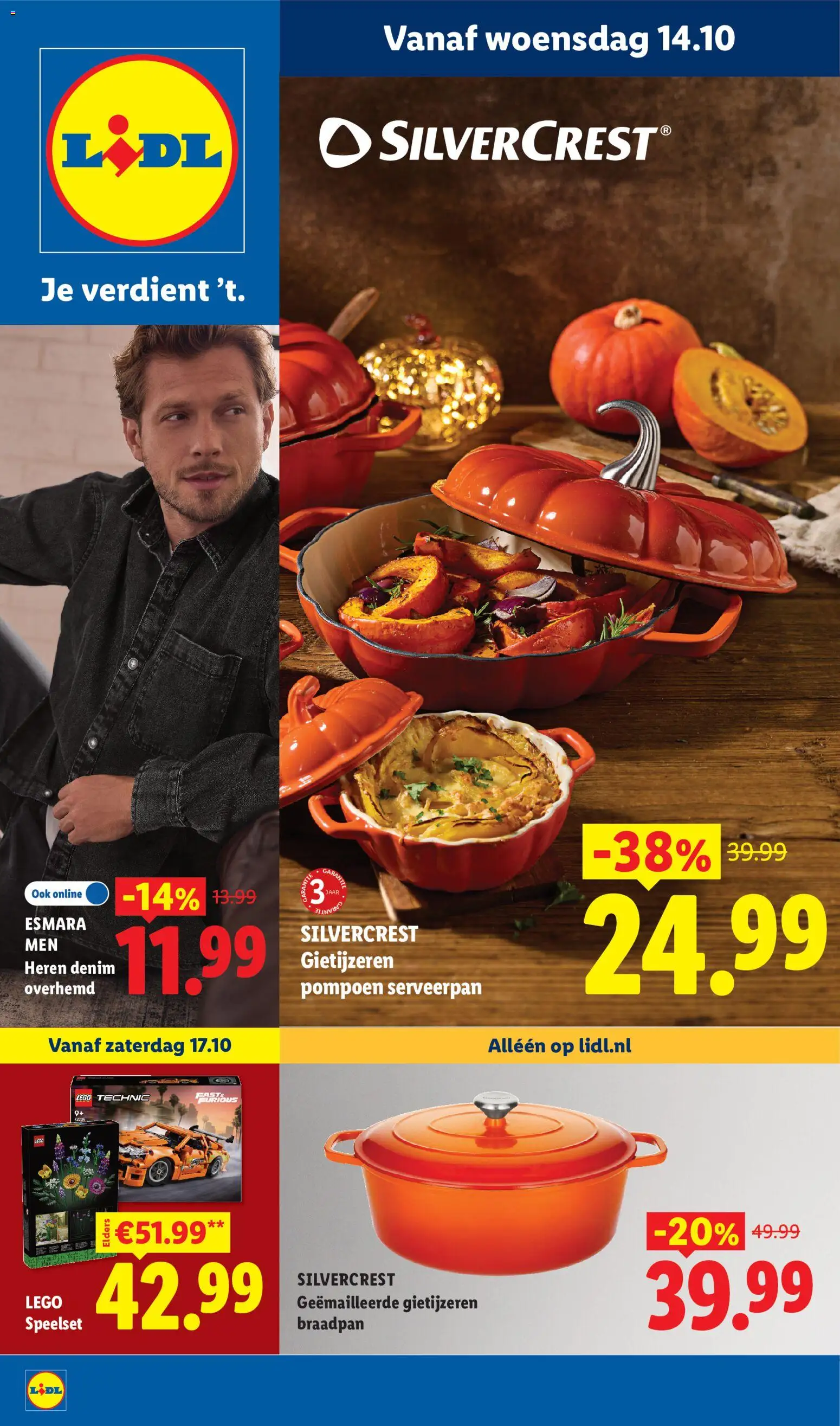 Voorbeeld van Lidl folder - Non food van winkel Lidl geldig vanaf 14-10-2026 - LEGO, Pot, Pompoen, Shirt, Pan