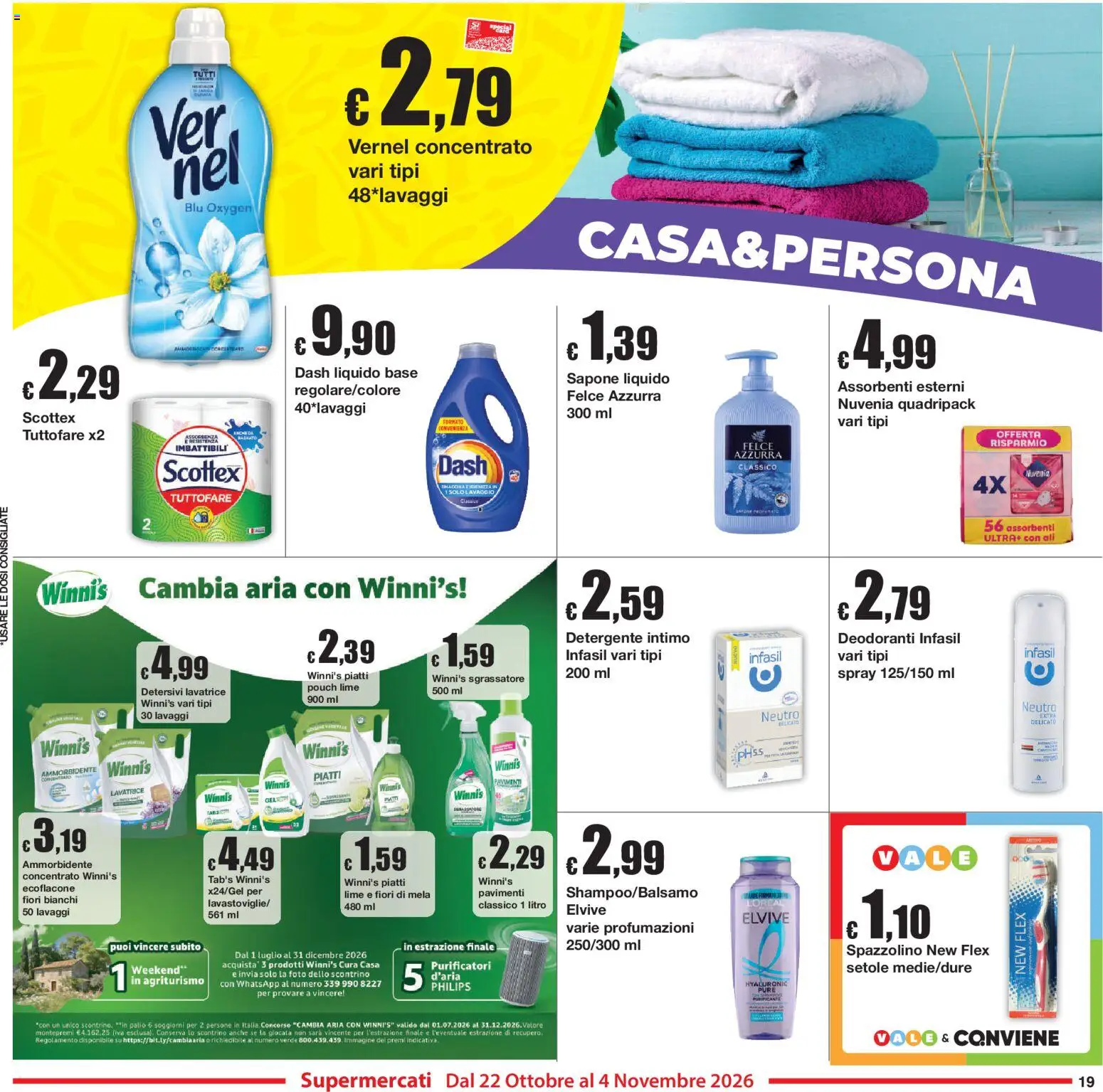 Anteprima dell'opuscolo Sì con Te volantino dal negozio Sì con Te valido da 22/10/2026 - Pasta, Lavatrice, Piatti, Intimo, Ammorbidente, Sapone, Sgrassatore, Spazzolino