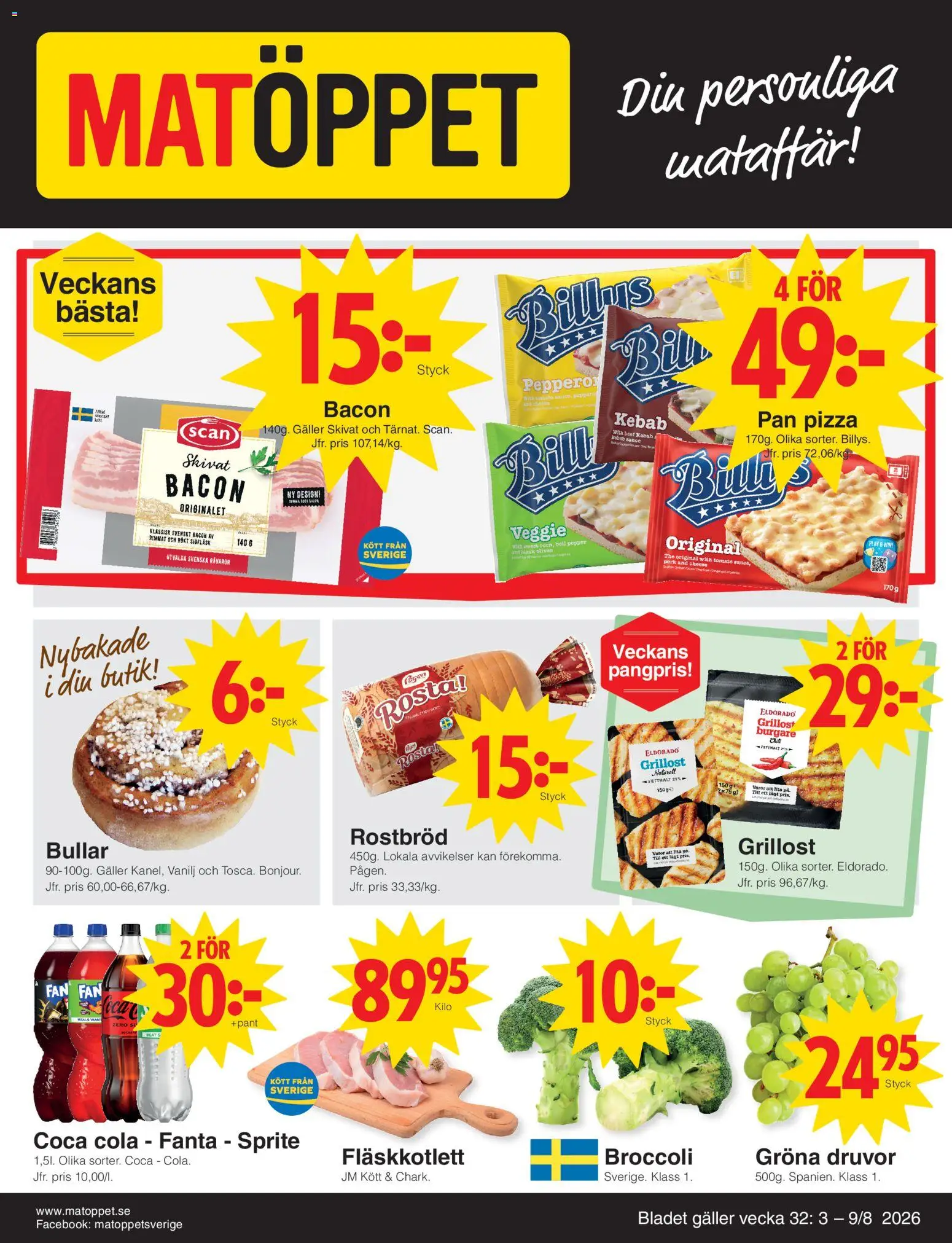 Förhandsgranska reklamblad Matöppet erbjudanden från butik Matöppet gäller från 03/08/2026