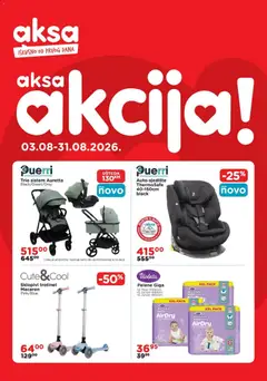 Pregled letka AKSA akcija trgovine AKSA vrijedi od 03.08.2026