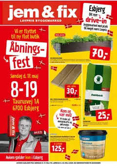 Eksempel på tilbudsavis Jem & fix - Åbningsavis - Esbjerg fra butik Jem & fix gyldig fra 17/05/2026