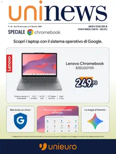 Anteprima dell'opuscolo Unieuro volantino Chromebook dal negozio Unieuro valido da 18/09/2026