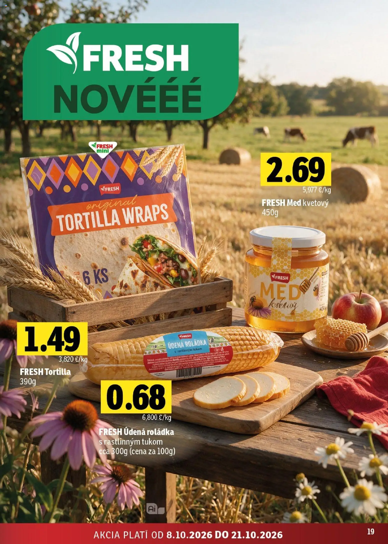 Náhľad Fresh letáku platného od 08.10.2026 - Med, Tortilla