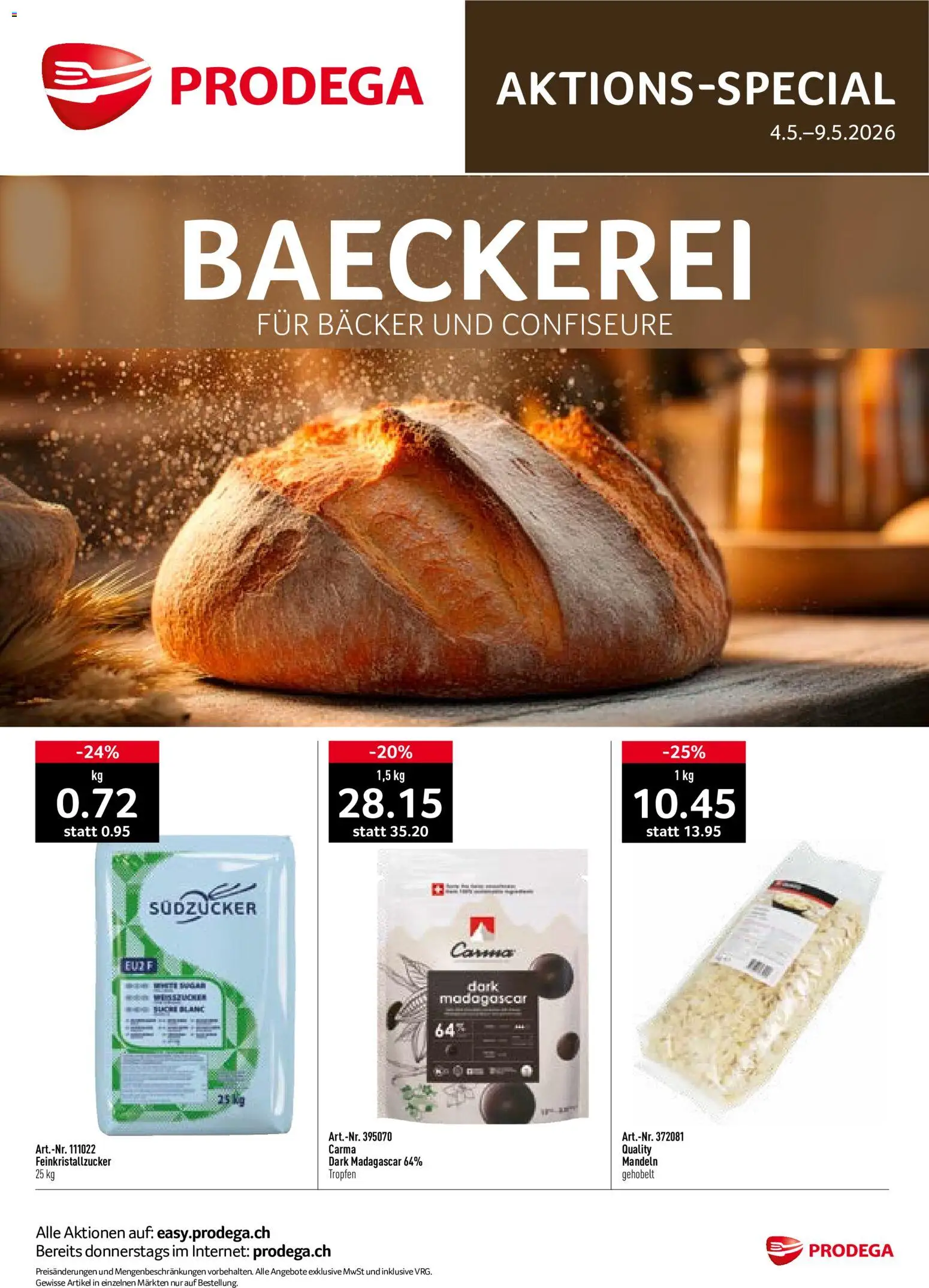 Vorschau des Merkblatts Prodega aktionen Bäckerei vom Shop Prodega gültig von 04.05.2026 bis 09.05.2026