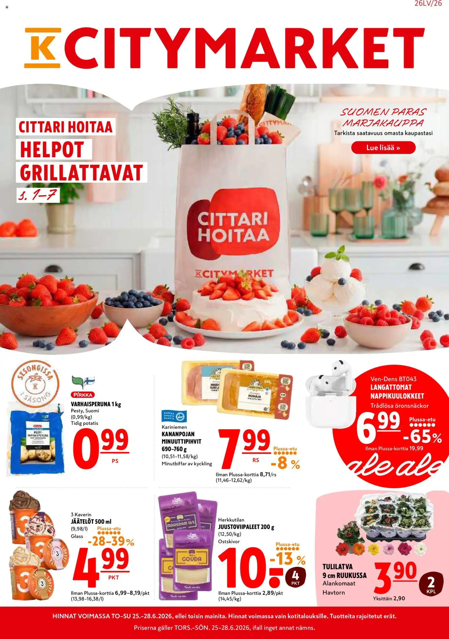 Kaupan K-Citymarket K-Citymarket tarjoukset esikatselu, voimassa 25/06/2026