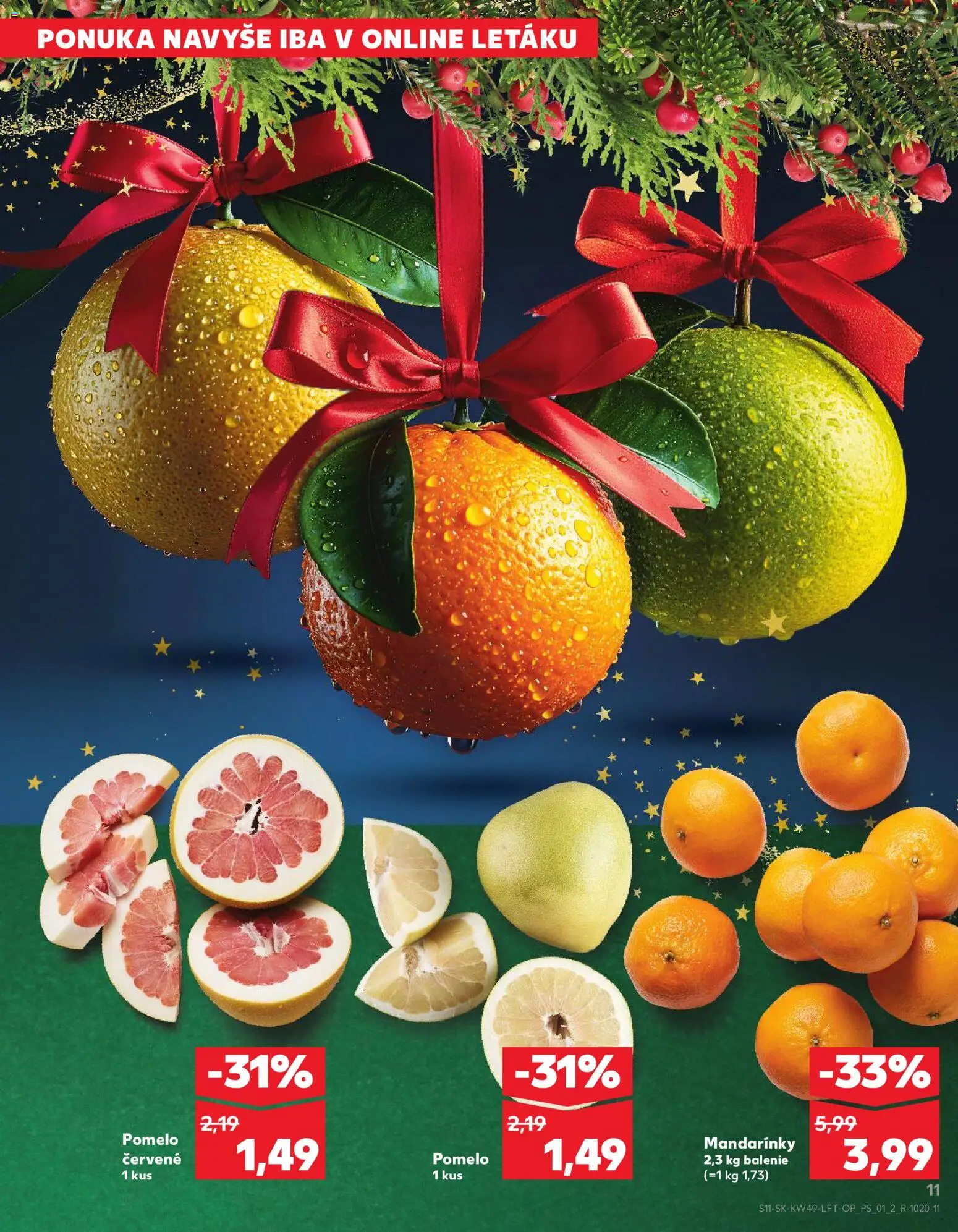 Náhľad Kaufland letáku platného od 04.12.2025 - Pomelo, Mandarinky