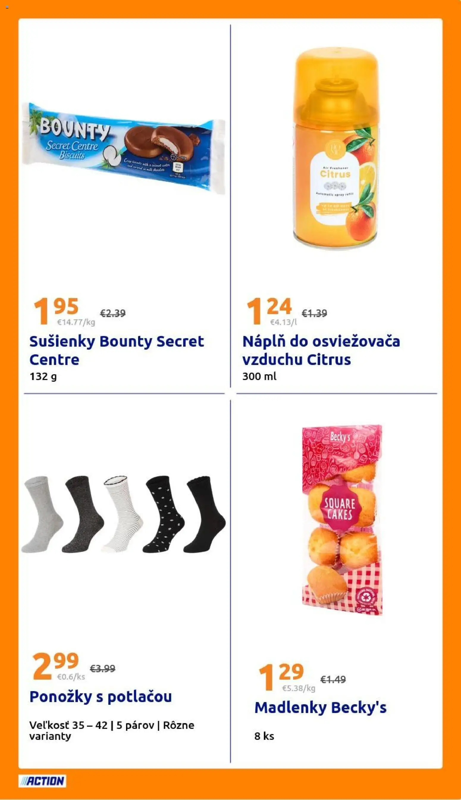 Náhľad Action letáku platného od 28.10.2026 - Ponožky, Sušienky, Madlenky